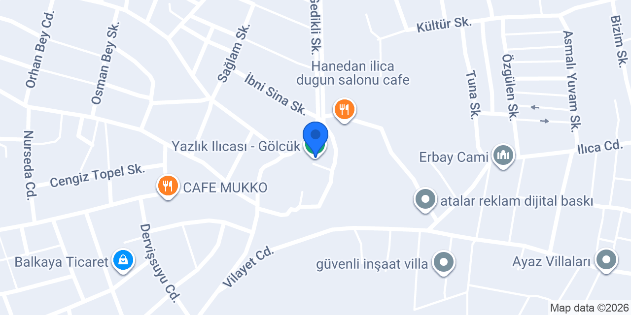 Ilıca Restorant konumu