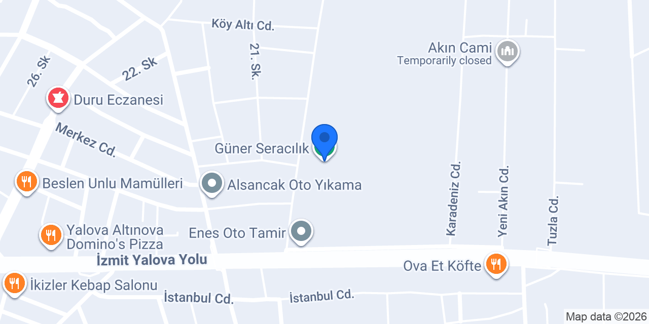 Güner Seracılık konumu