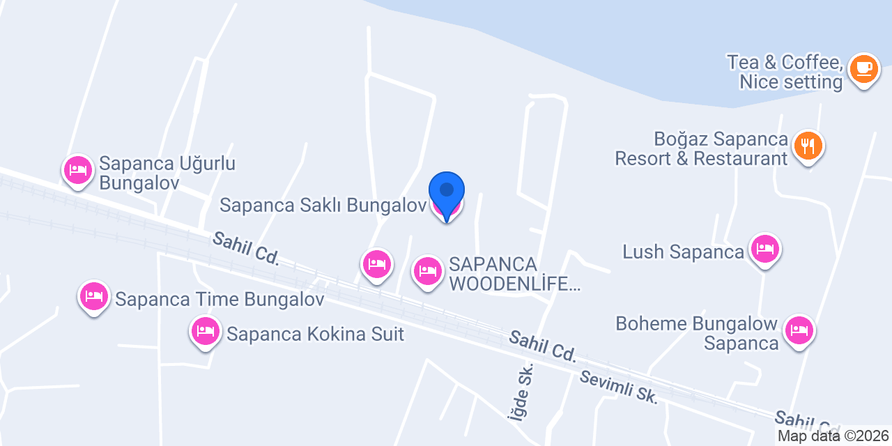 Sapanca Saklı Bungalov konumu