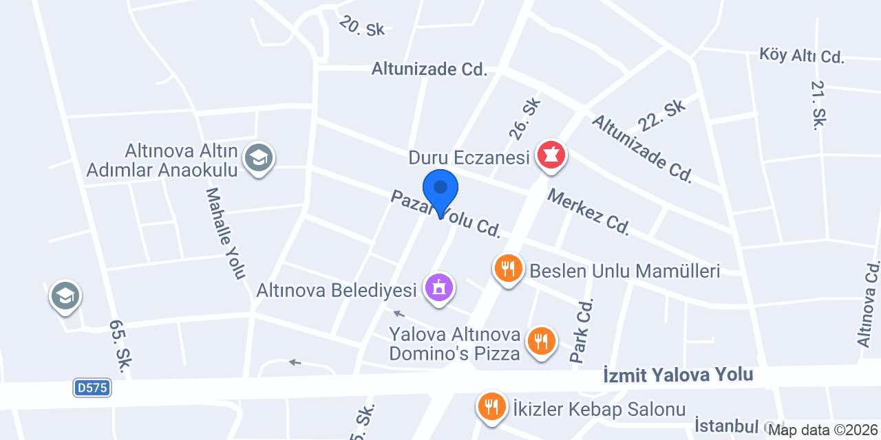 Altınova Çiçekçilik konumu