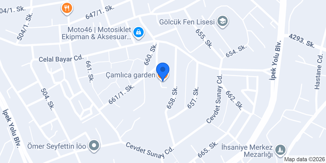 Çamlıca garden konumu