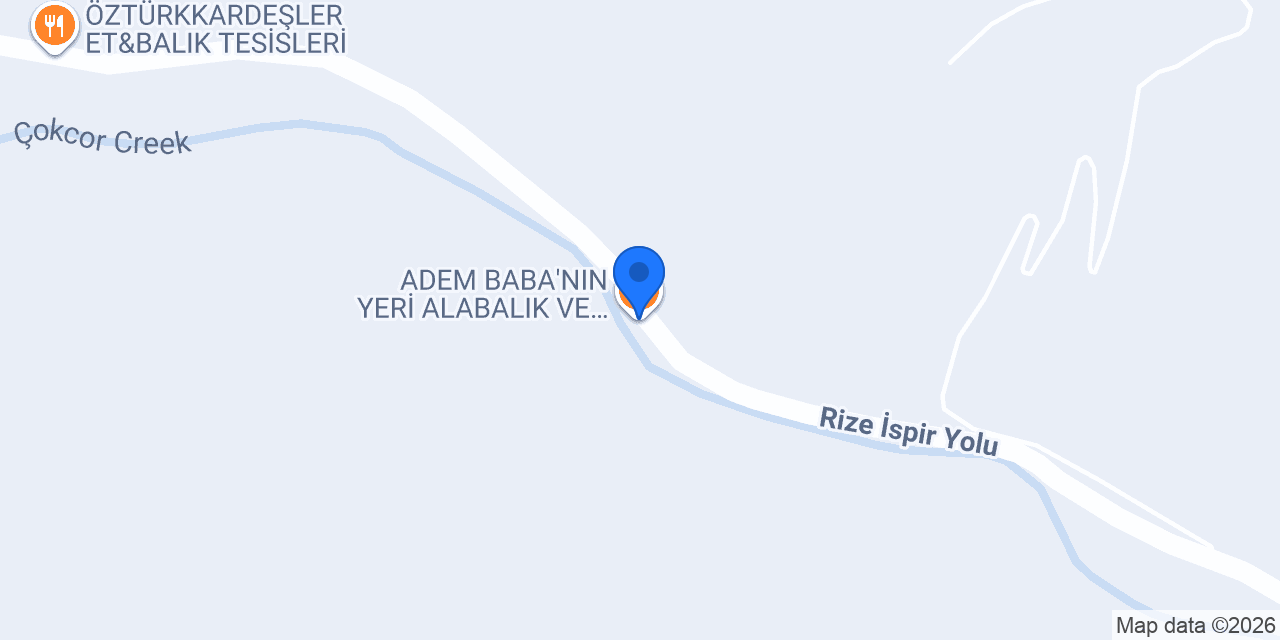 ADEM BABA'NIN YERİ ALABALIK VE DİNLENME TESİSİ konumu