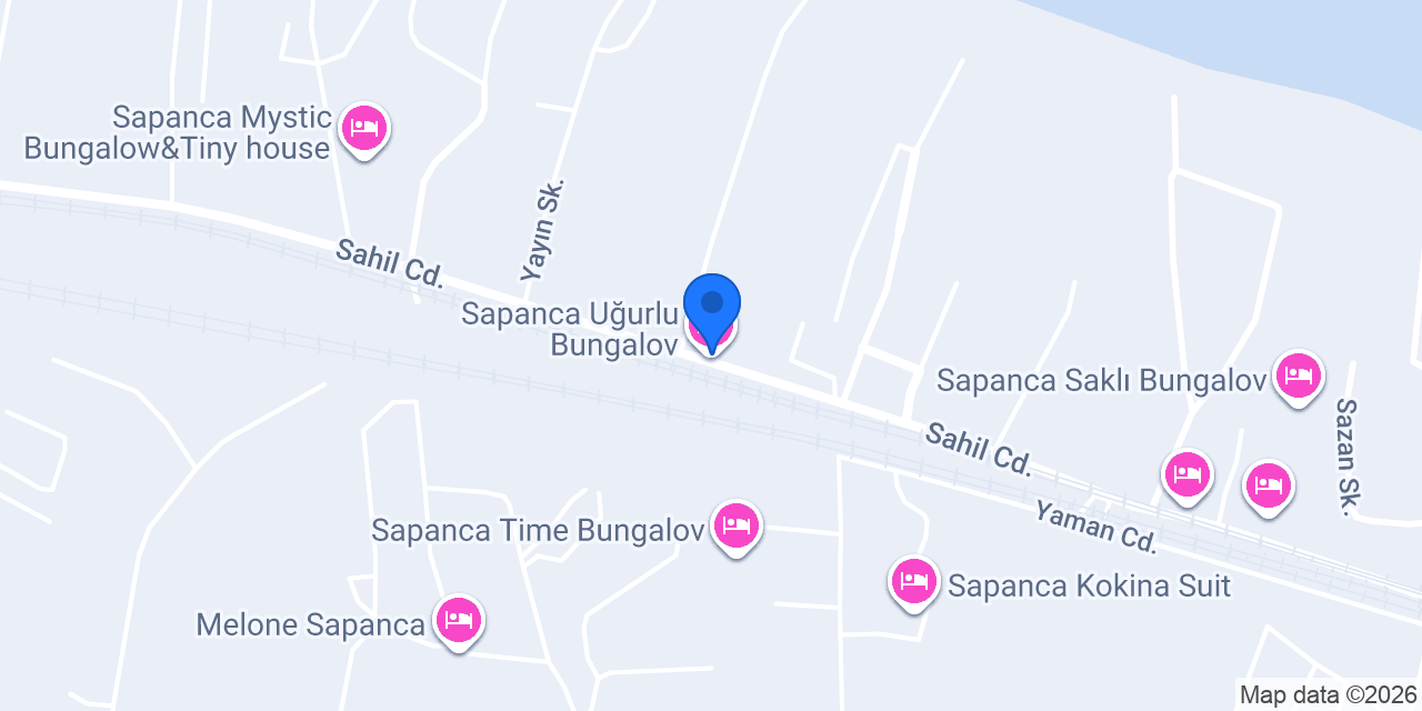 Sapanca Uğurlu Bungalov konumu