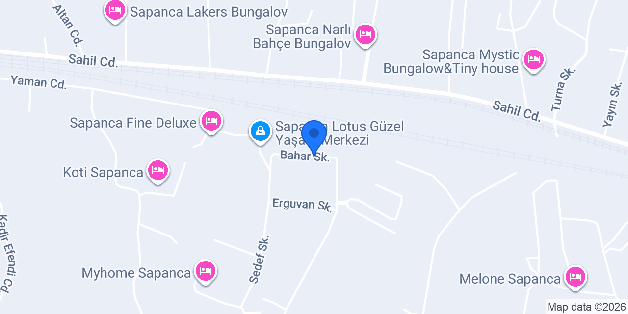 Sapanca'da Villam konumu