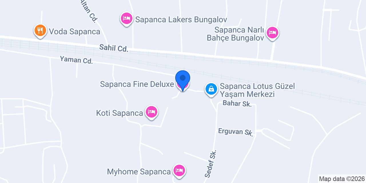 Sapanca Fine Deluxe konumu