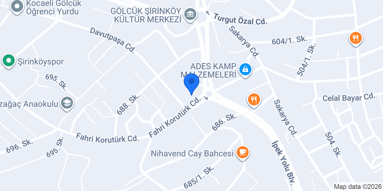 Gölcük Şirin Taksi konumu