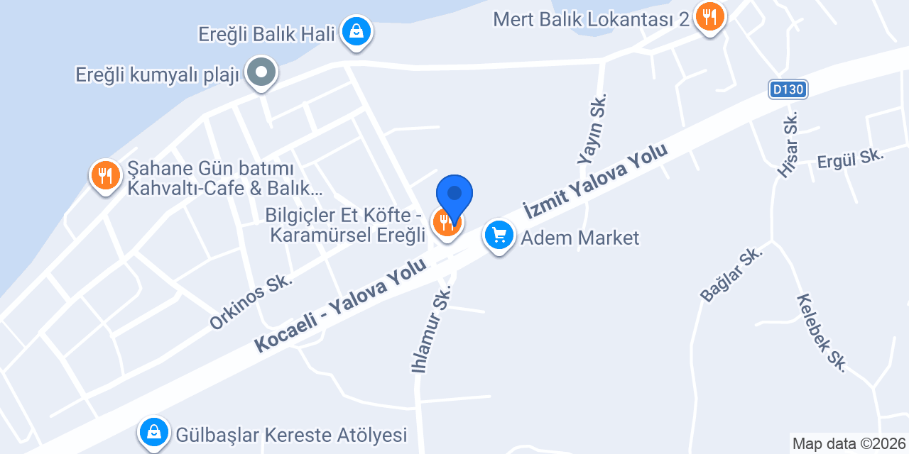 Bilgiçler Et - Köfte - Ereğli konumu