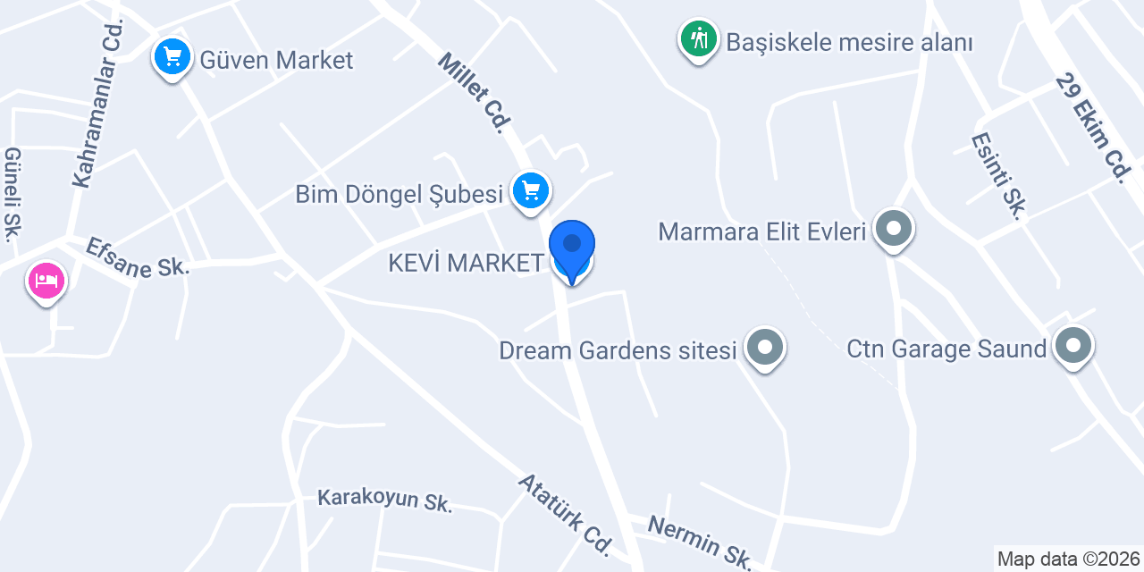 KEVİ MARKET konumu