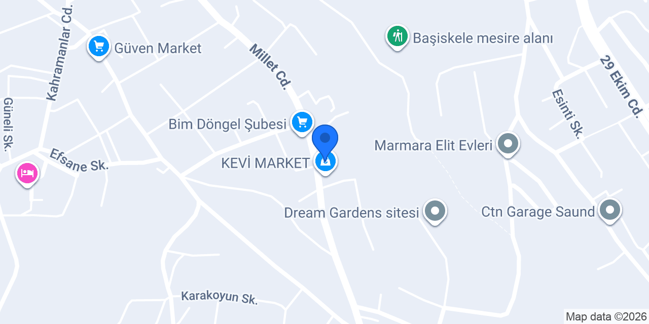 Gülce Events konumu