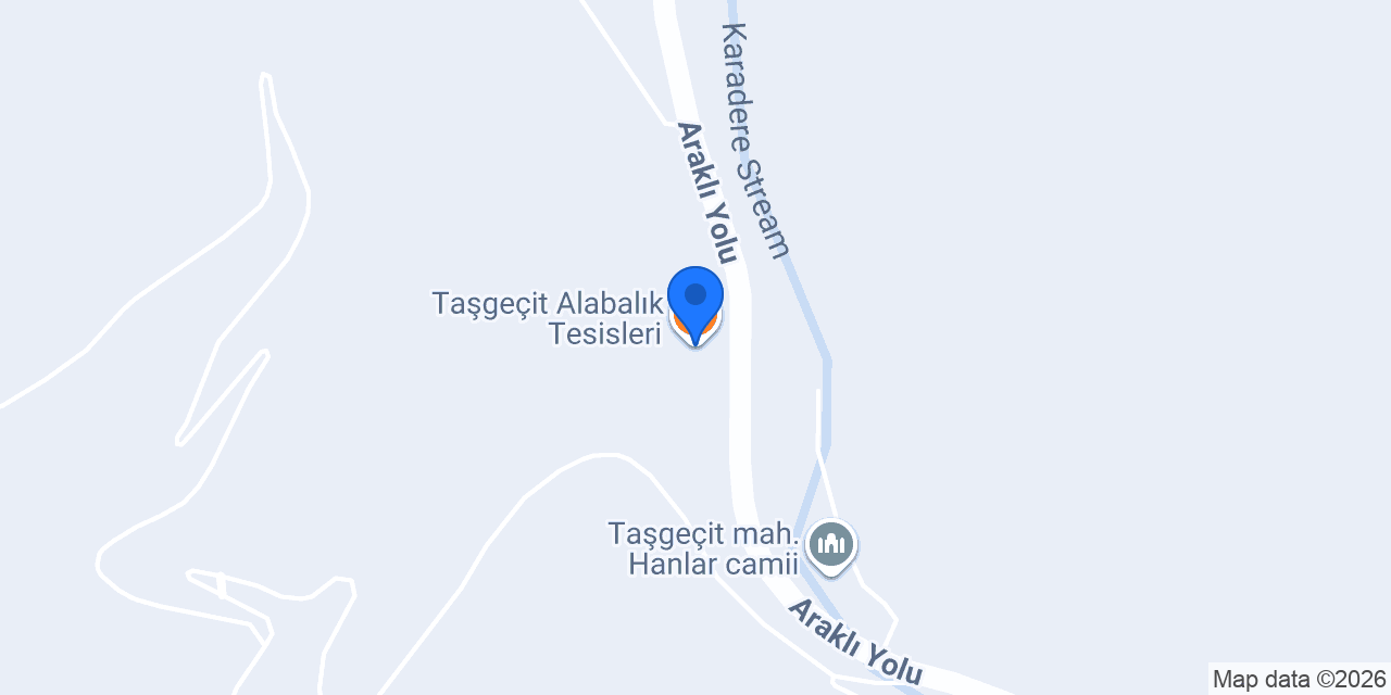 Taşgeçit Alabalık Tesisleri konumu