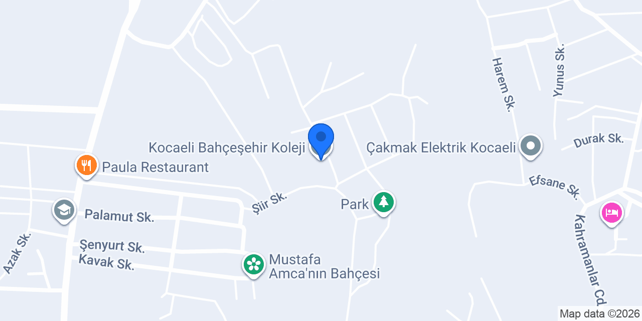 Kocaeli Bahçeşehir Koleji konumu