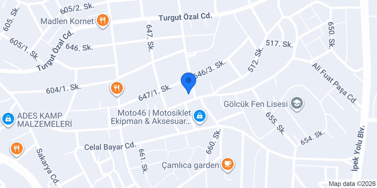 Gölcük Vidanjör konumu