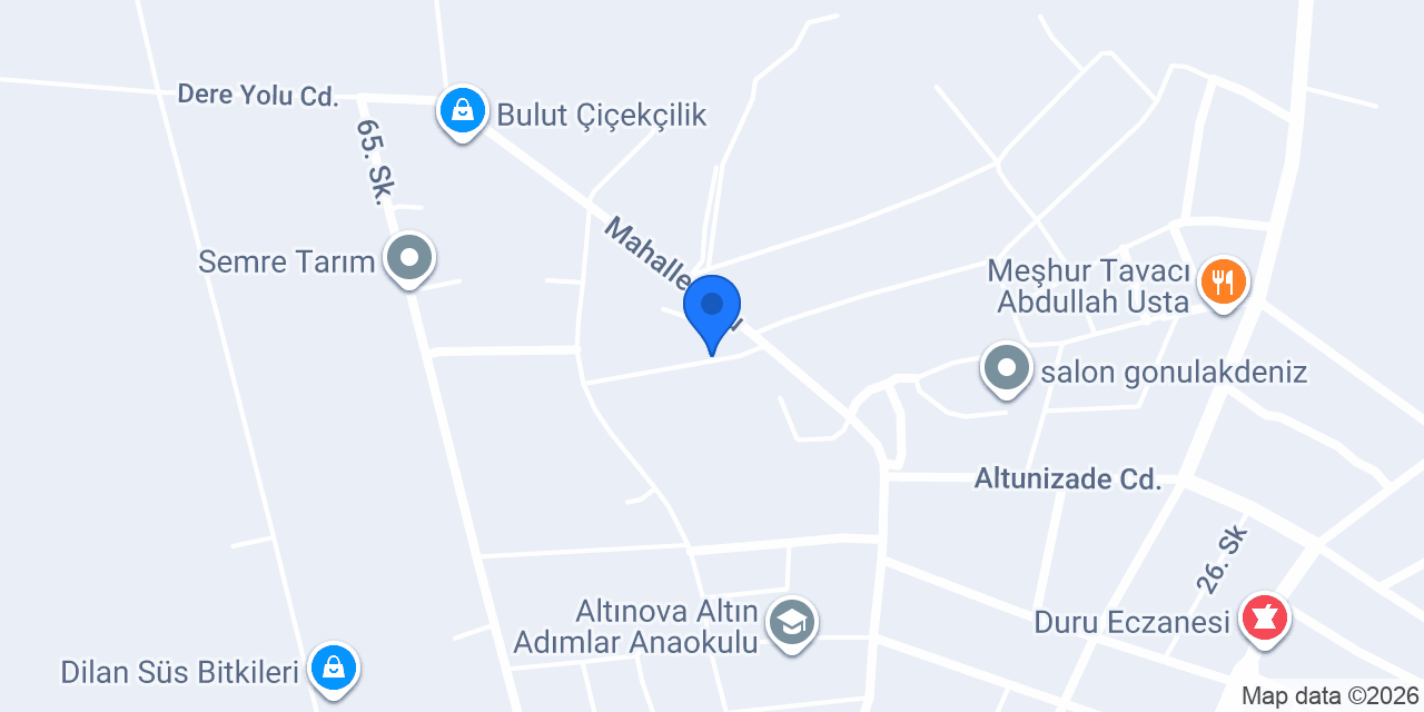 Sarıgül çiçekçilik konumu