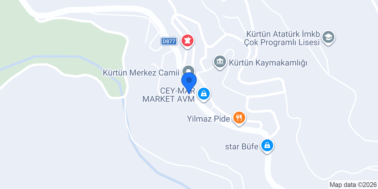 Halkbank Kürtün Şubesi konumu