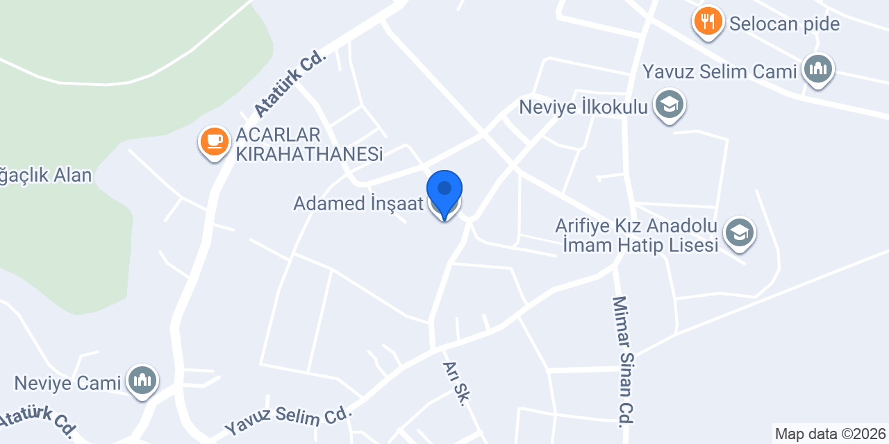 Adamed İnşaat konumu