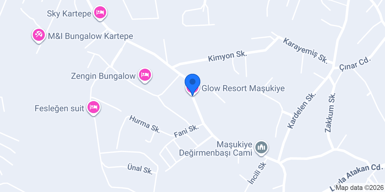 Glow Resort Maşukiye konumu