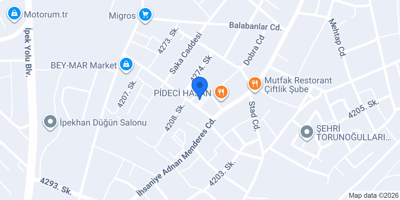 Balaban Döner konumu