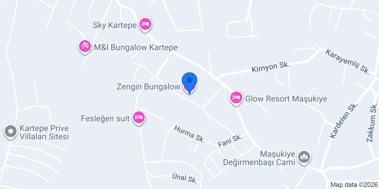 Zengin Bungalow konumu
