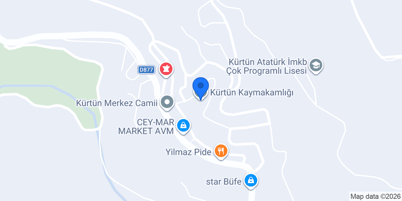 Kürtün Kaymakamlığı konumu