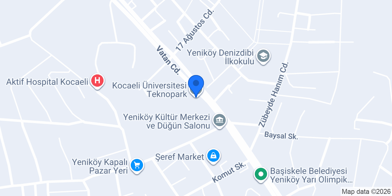 Kocaeli Üniversitesi Teknopark konumu