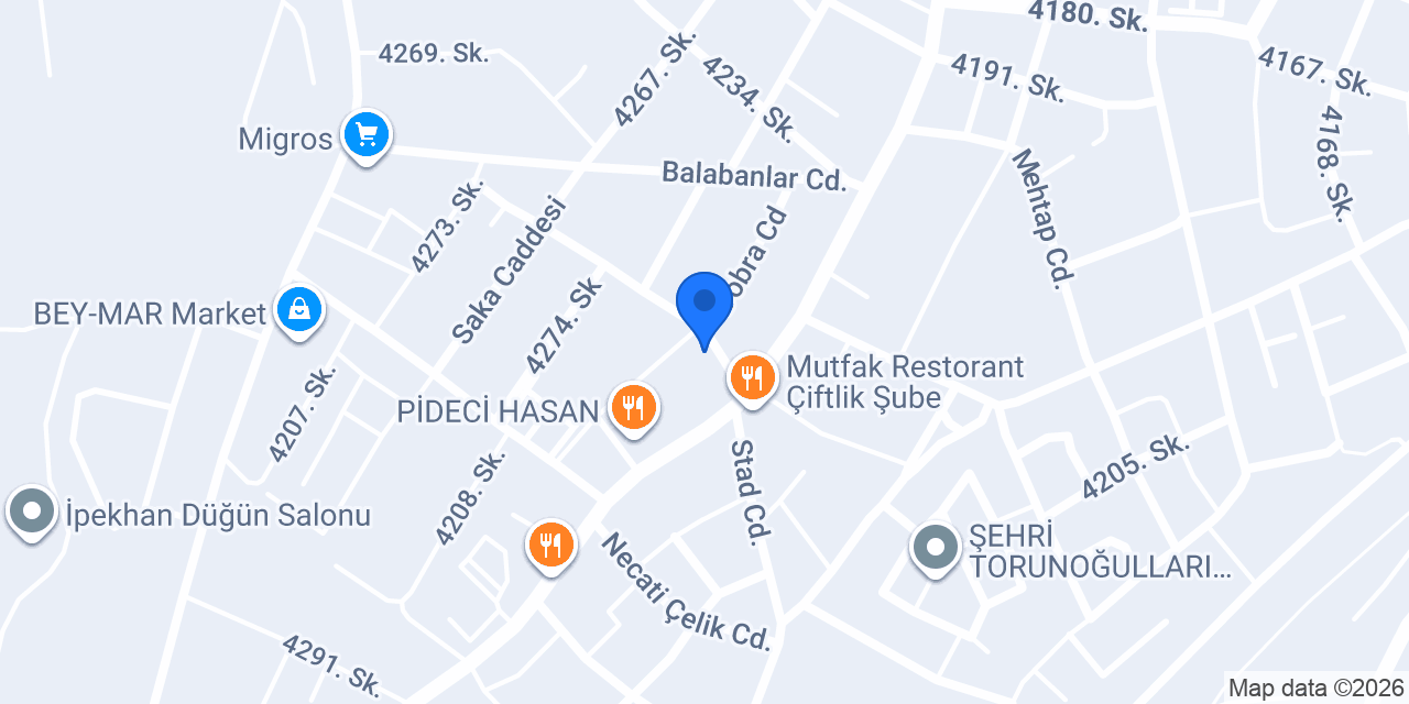 Cadde Pastella konumu