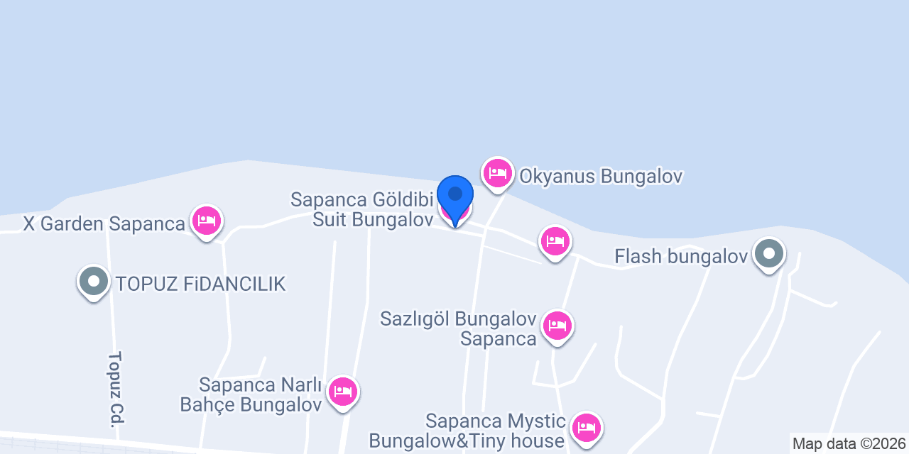 Sapanca Göldibi Suit Bungalov konumu