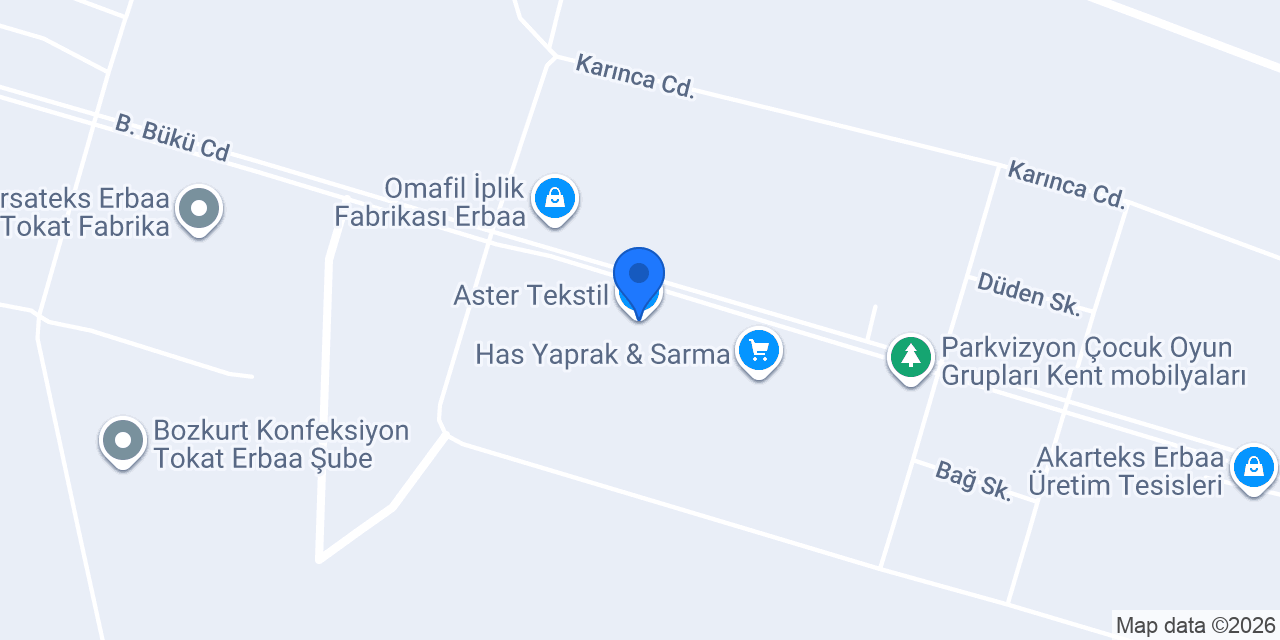 Aster Tekstil konumu