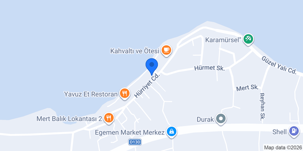 Deli&Mavi Kafe konumu