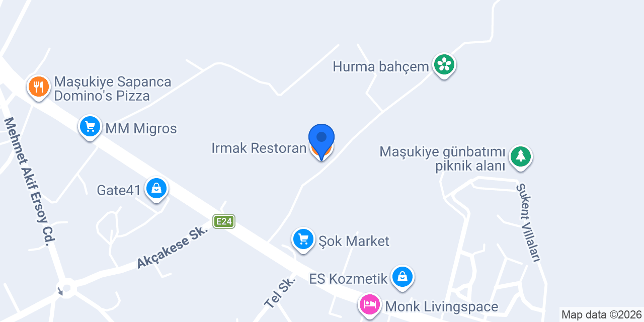 Irmak Restoran konumu