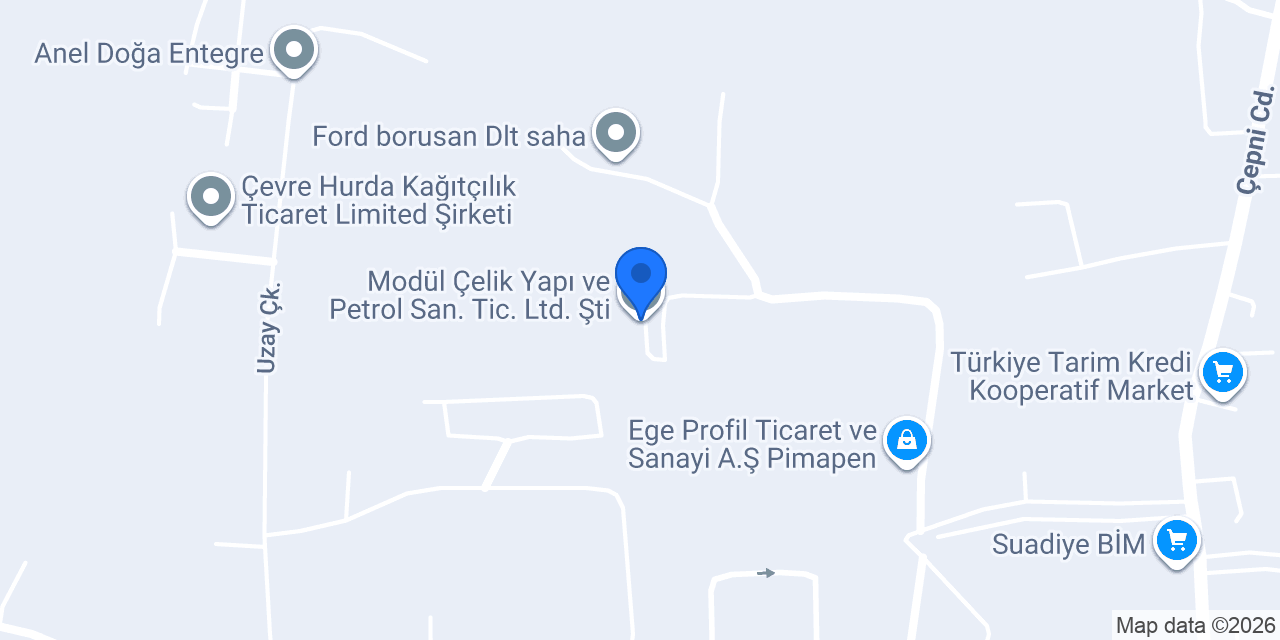 Modül Çelik Yapı ve Petrol San. Tic. Ltd. Şti. konumu