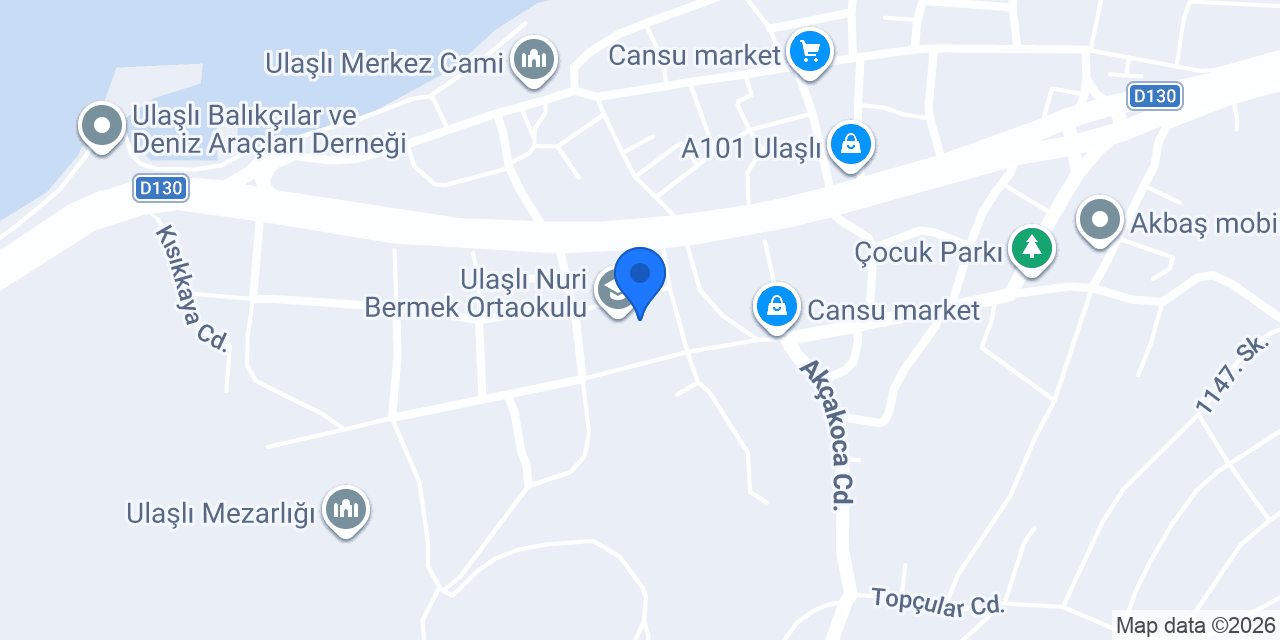 Ulaşlı Nuri Bermek Ortaokulu konumu