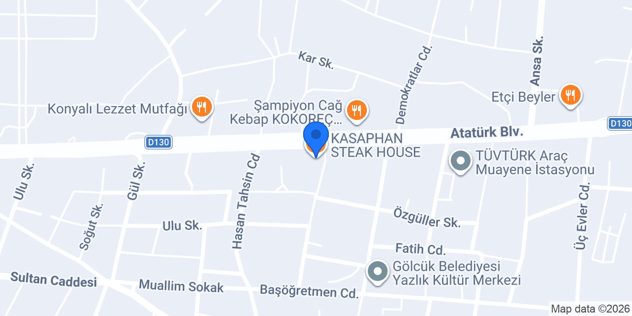 KASAPHAN STEAK HOUSE konumu