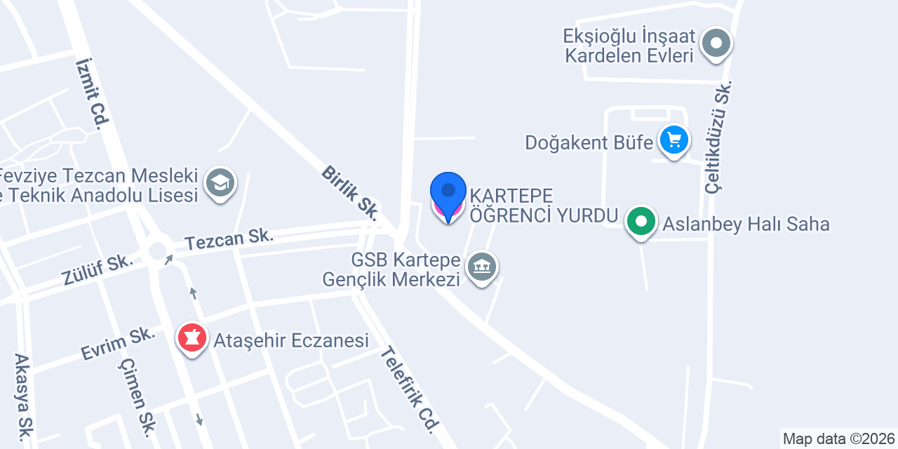 KARTEPE ÖĞRENCİ YURDU konumu