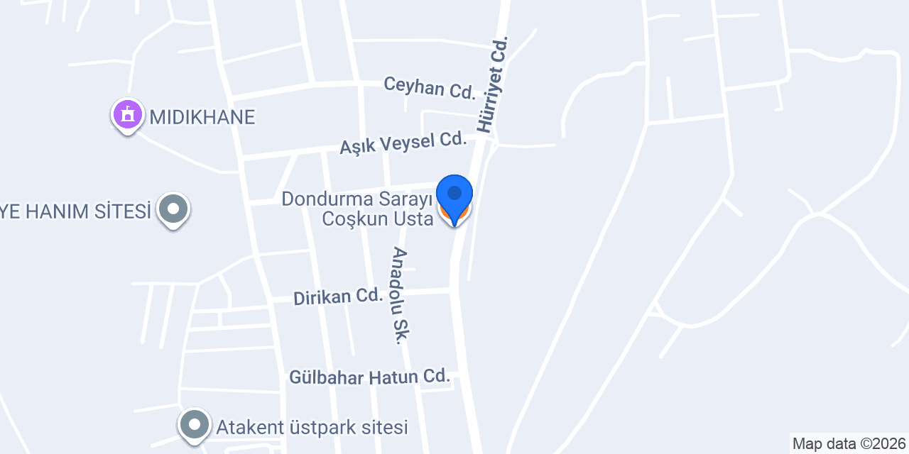 Dondurma Sarayı Coşkun Usta konumu