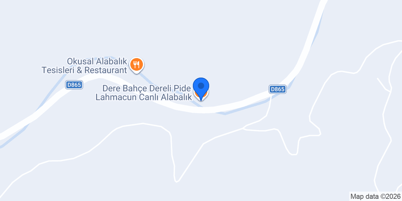 Dere Bahçe Dereli Pide Lahmacun Canlı Alabalık konumu