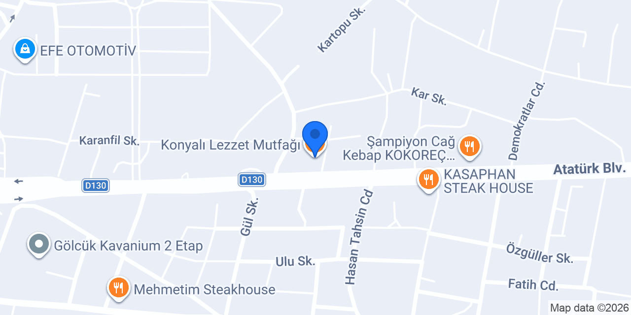Konyalı Lezzet Mutfağı konumu