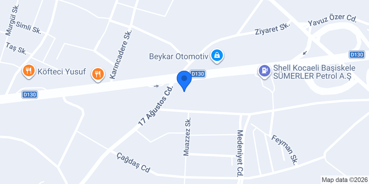 Bereket Özun Gıda San. ve Tic. A.Ş. konumu