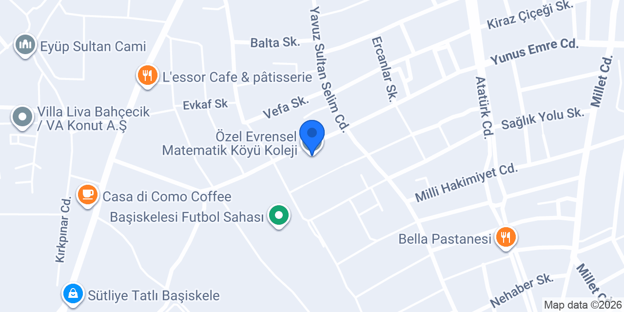 Özel Evrensel Matematik Köyü Koleji konumu