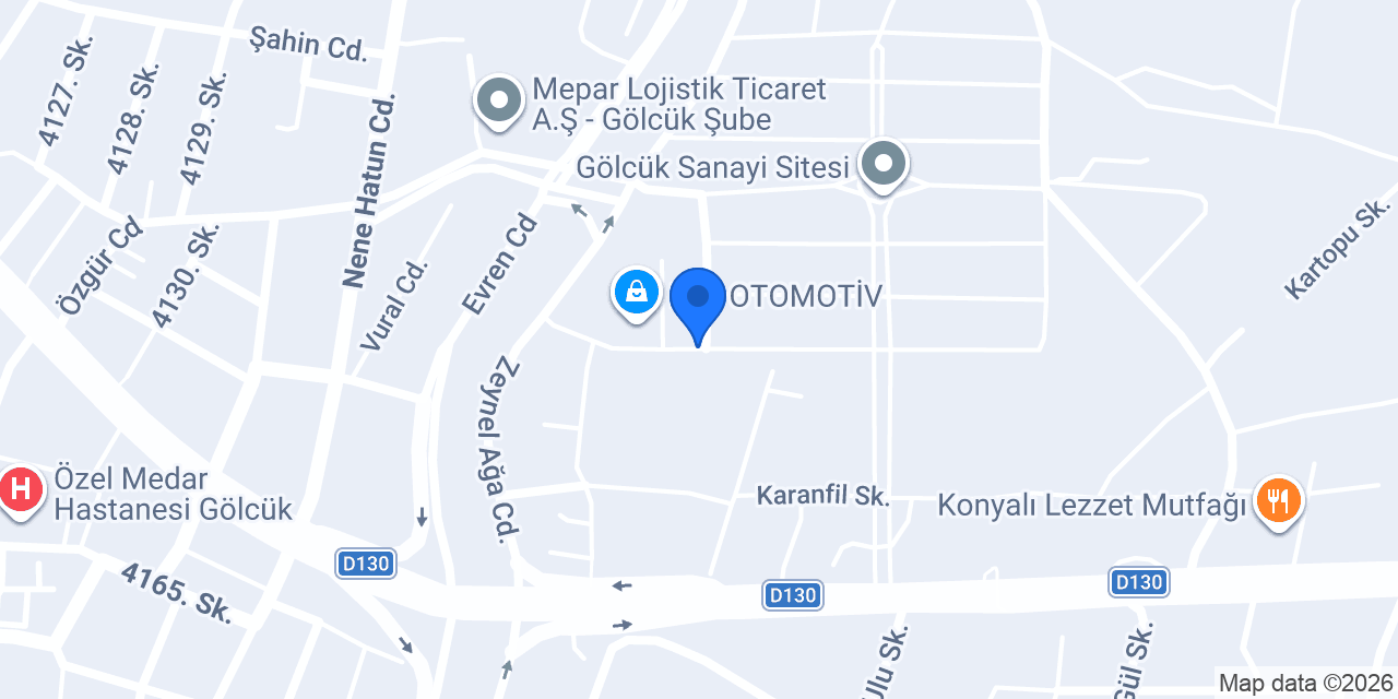Çiftçi Auto Gölcük konumu
