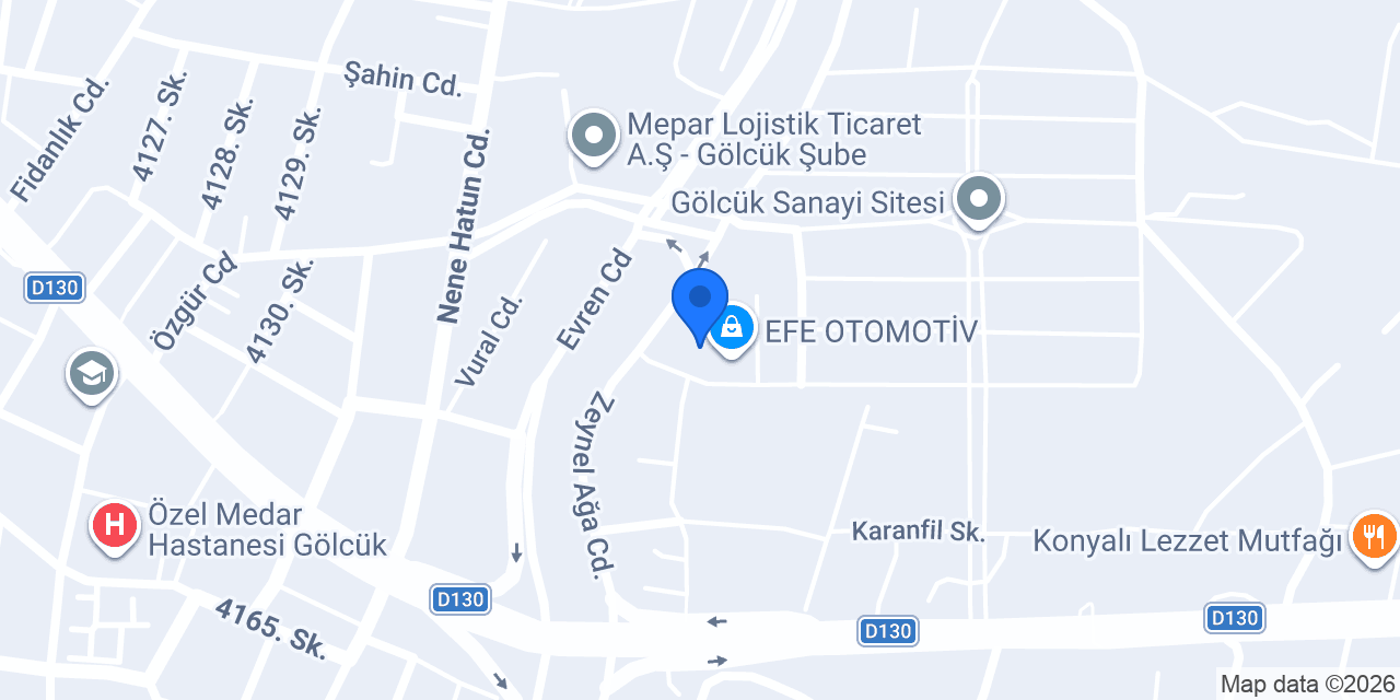ACARLAR OTOMOTİV konumu