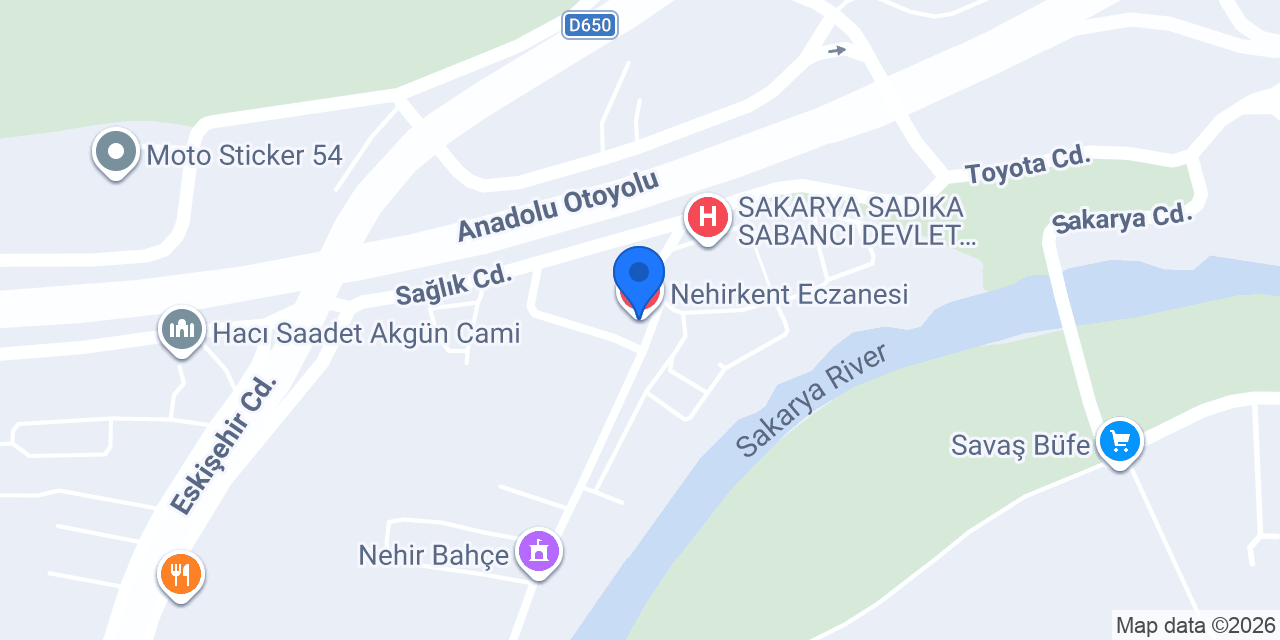 Nehirkent Eczanesi konumu
