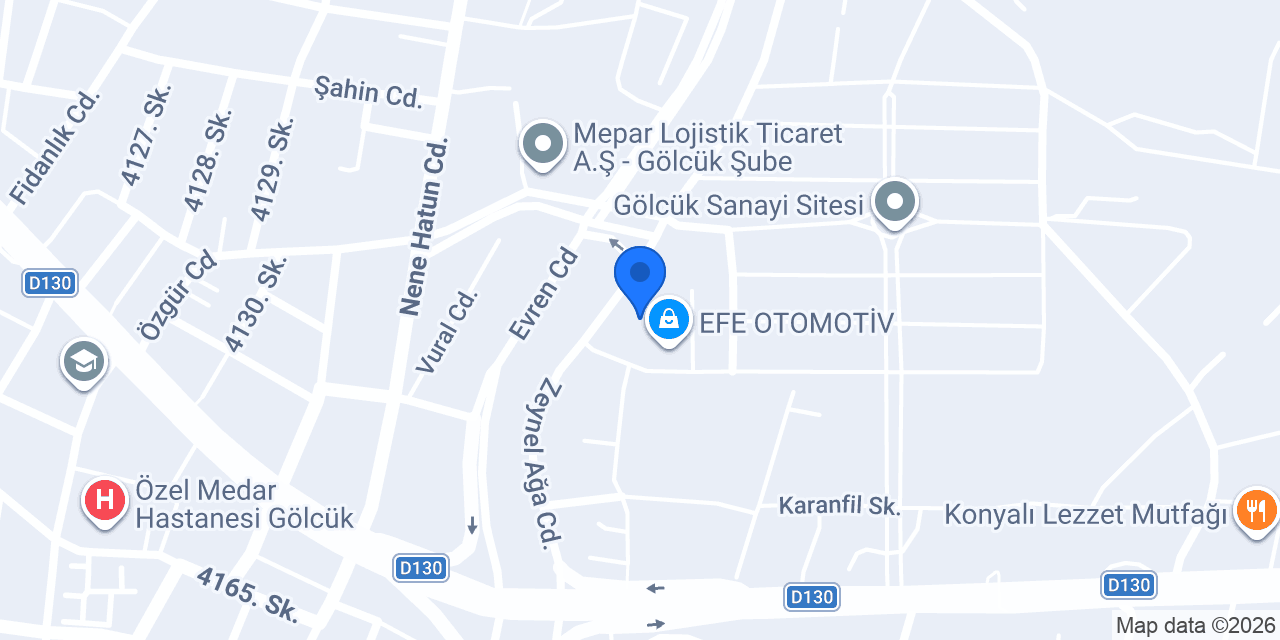 Yaşar Oto konumu