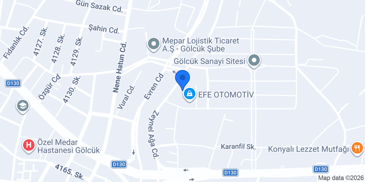 KAMIŞOĞLU OTOMOTİV konumu