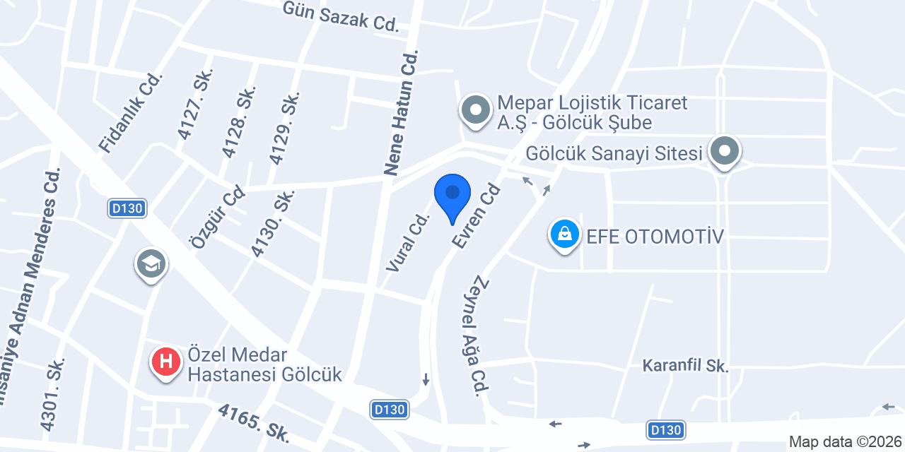Gölcük Akü konumu