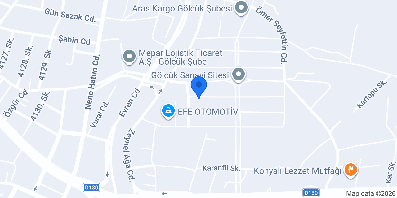 Üç Elmas Otomotiv konumu