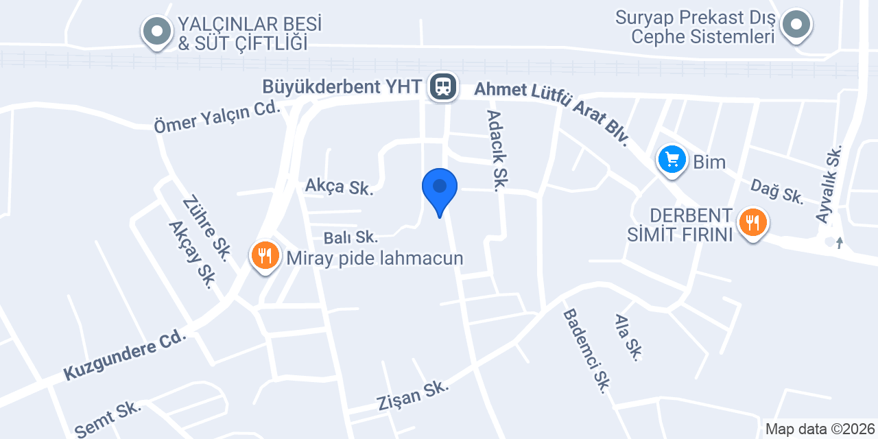 Derbent Anaokulu konumu