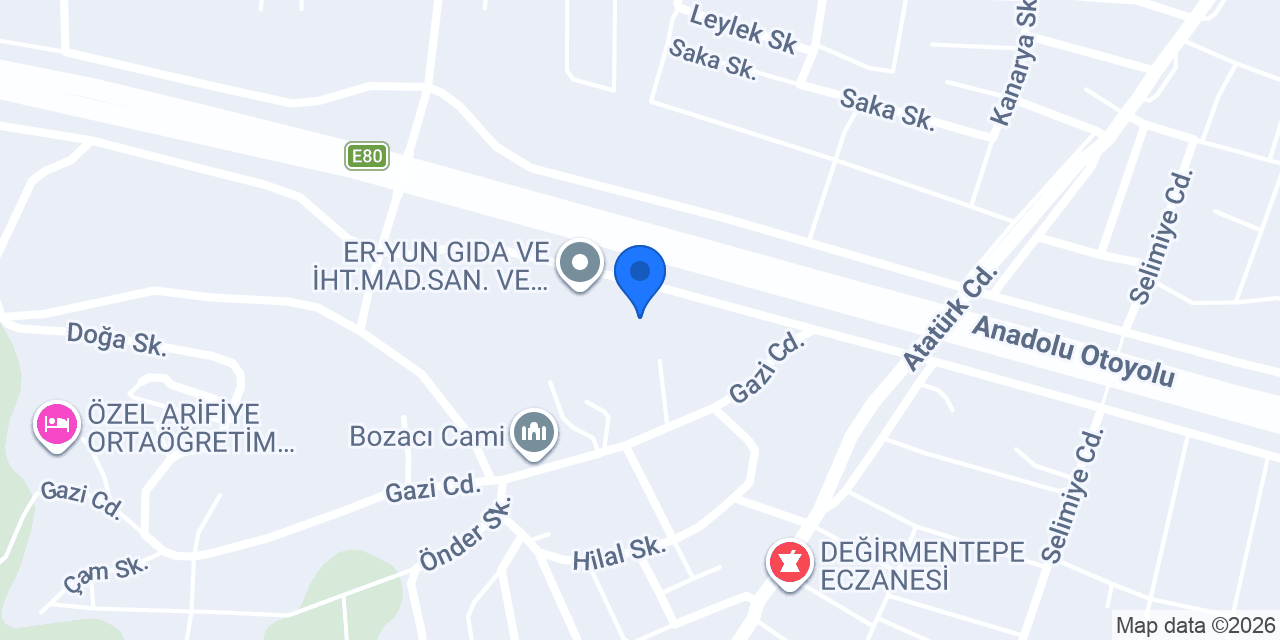 Adaçam Şerit Testere konumu