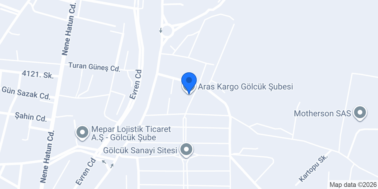 Aras Kargo Gölcük Şubesi konumu