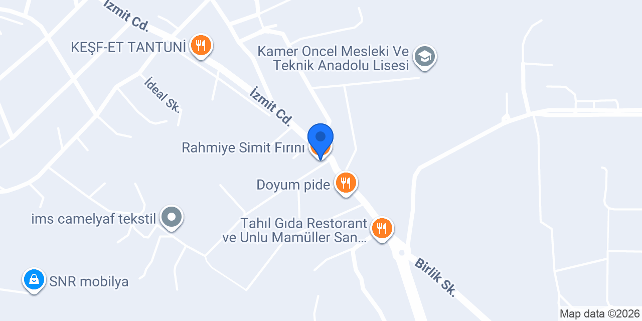 Rahmiye Simit Fırını konumu