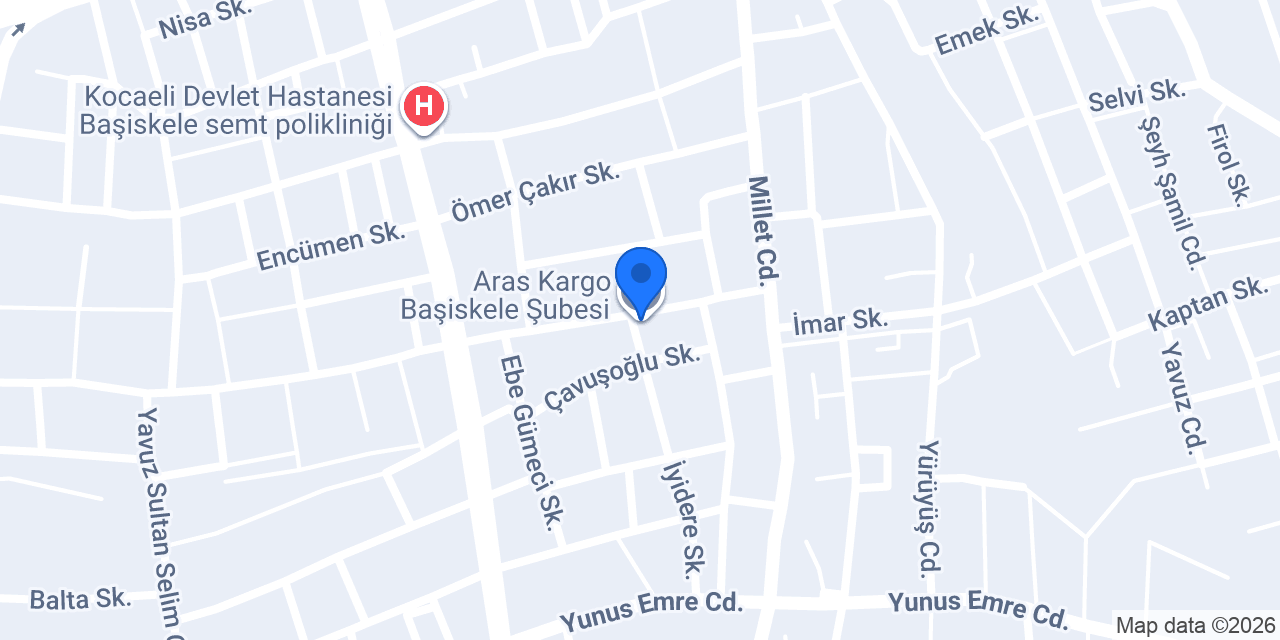 Aras Kargo Başiskele Şubesi konumu